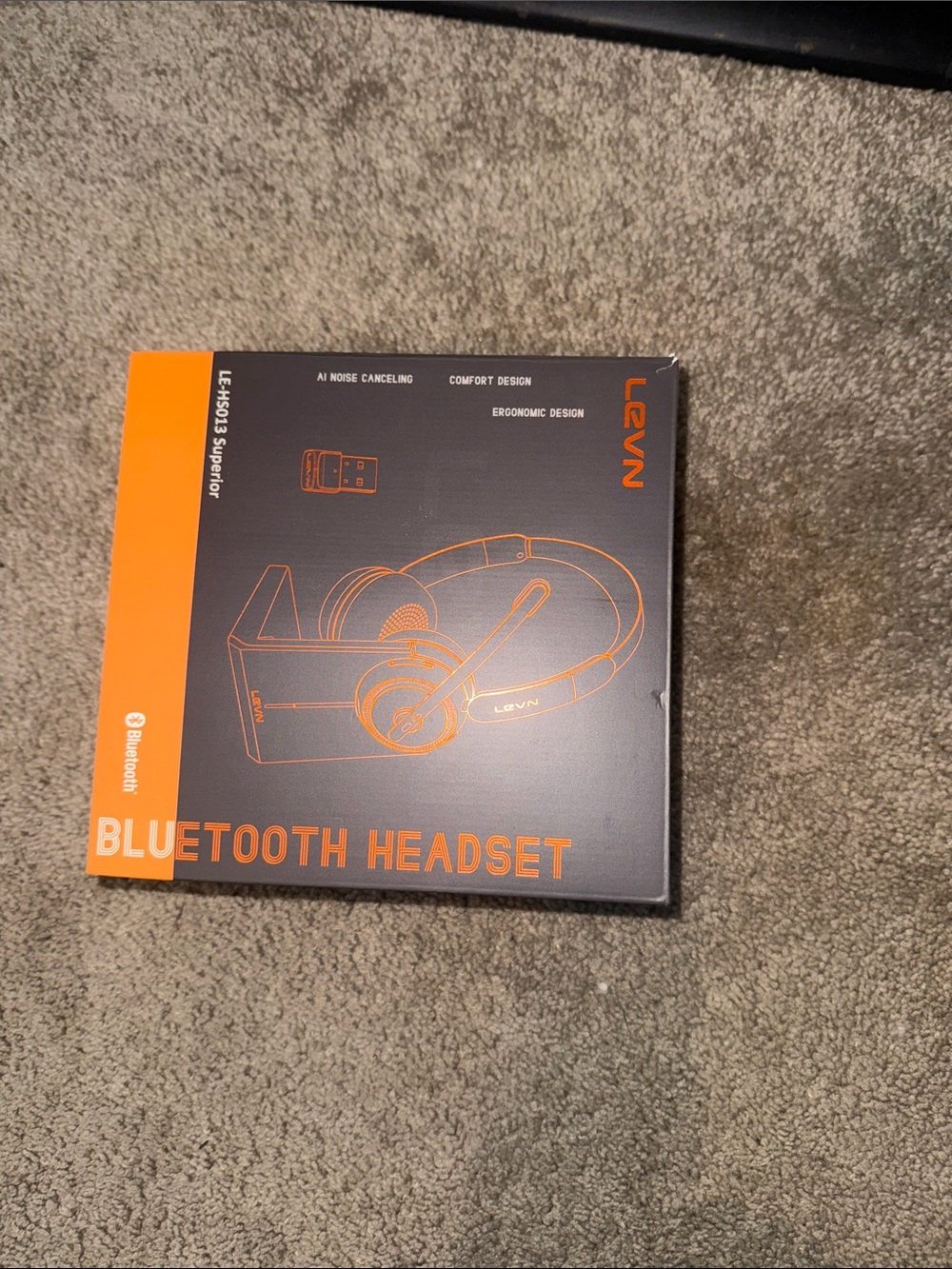Amazon Bluetooth Headset Box - Black and Orange